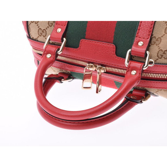 Gucci Web Bag Beige Strap Red - Picture 3 of 12